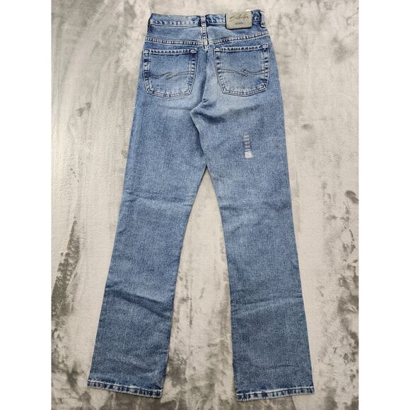 NEW Vintage 90s Silver Jeans Womens 26/32 Blue High Rise Straight Leg Button Fly - Picture 4 of 16